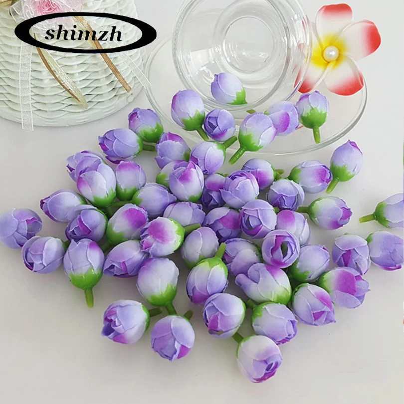 

100Pcs /Lot Artificial Mini Bubble Roses Bouquet 2017 Wedding Celebration DIY Blue Fake Roses Artificial Flowers Girlfriend