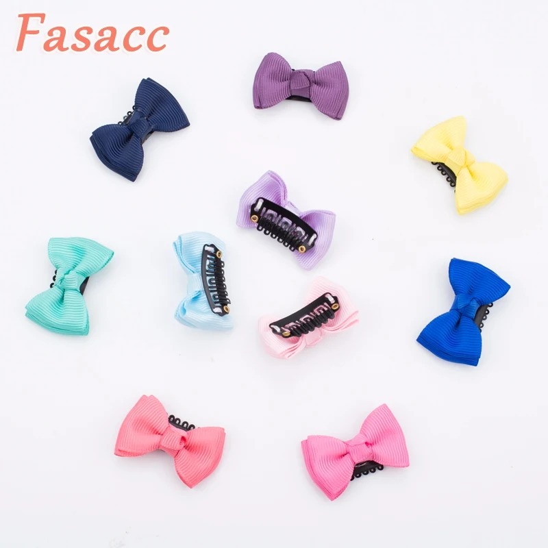 50 шт./лот ручная работа Маленькая девочка лента бант зажим шпилька для волос