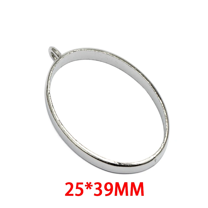 oval rhodium 10 шт./лот пустая основа для Подвески Винтаж Шарм фоторамка бронзовый тон древнее ожерелье кулон DIY украшения капельки поставки - Цвет: oval rhodium