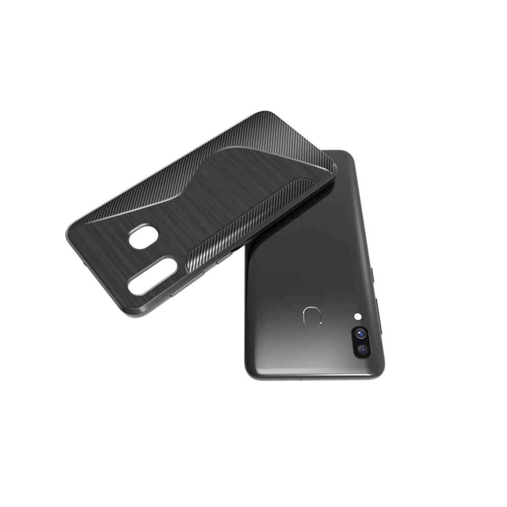

10pcs/lot.black shockproof Anti-skid S Line TPU Gel Skin Case Cover For Samsung Galaxy A30/A20