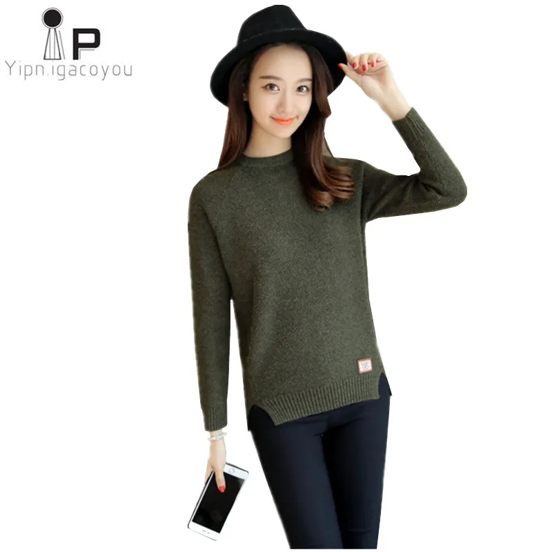 Korean Knitwear Women Sweater Autumn New Female Big Size Long Sleeve Womans Pullover Tops Harajuku Oversized Coat | Женская одежда