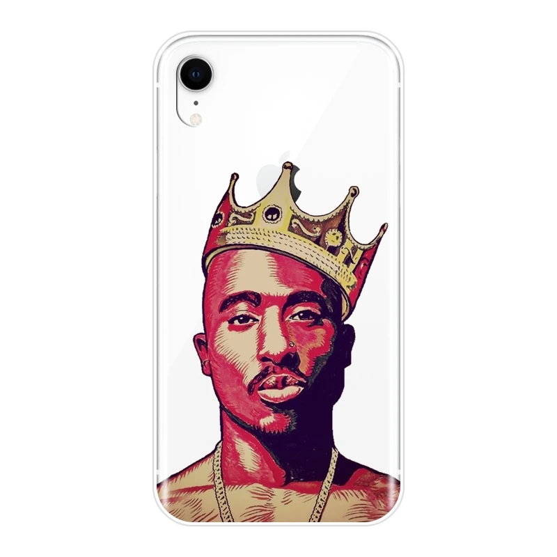 Задняя крышка Rapper Makaveli 2Pac Tupac для iPhone 6 S 7 8 X XR XS Max мягкий силиконовый чехол Plus