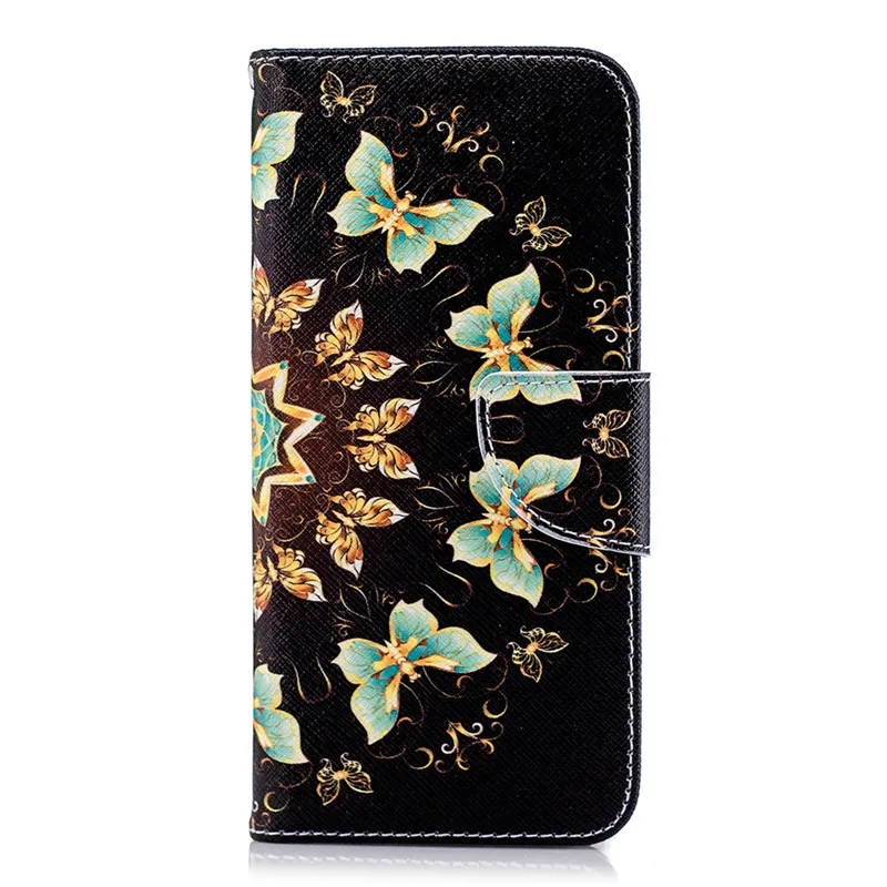 Semicircle Butterfly Чехол с милой пандой, слот для карт, чехол для Xiaomi Poco F1 A2 Lite Redmi 6 6A Note 5 6 Pro 4X, кожаный чехол-кошелек со слоном, Fundas D07Z - Цвет: Semicircle Butterfly