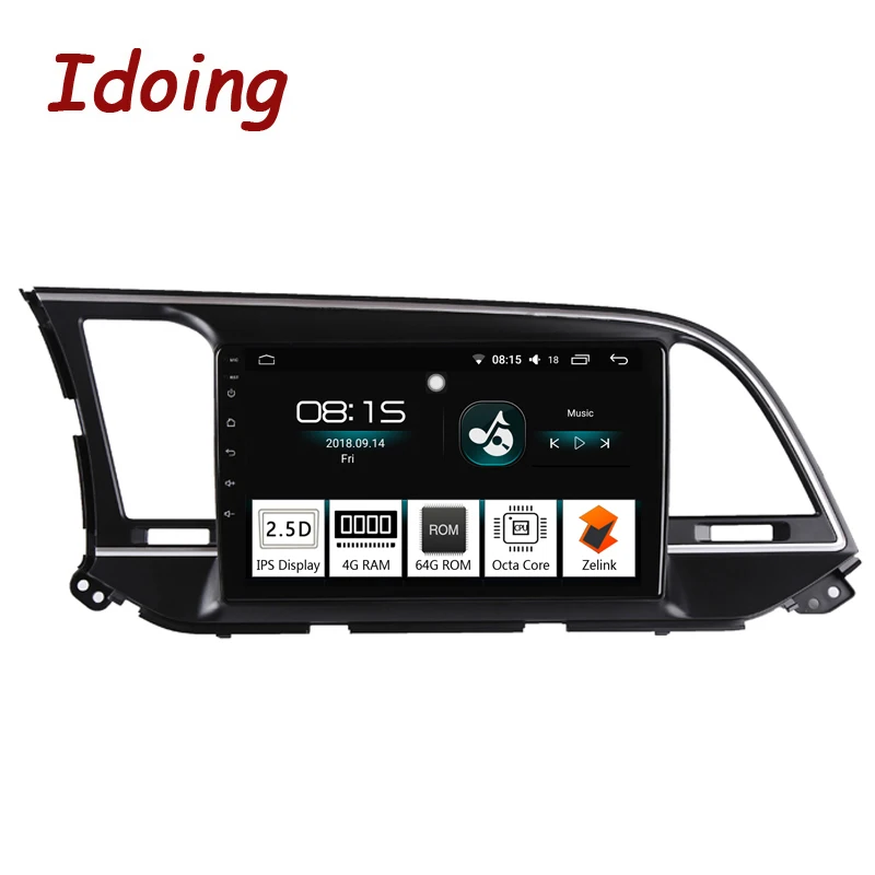 Idoing 9 &quot1Din Автомобильный Android 8 0 Радио мультимедийный плеер для Hyundai Elantra 2016 GPS