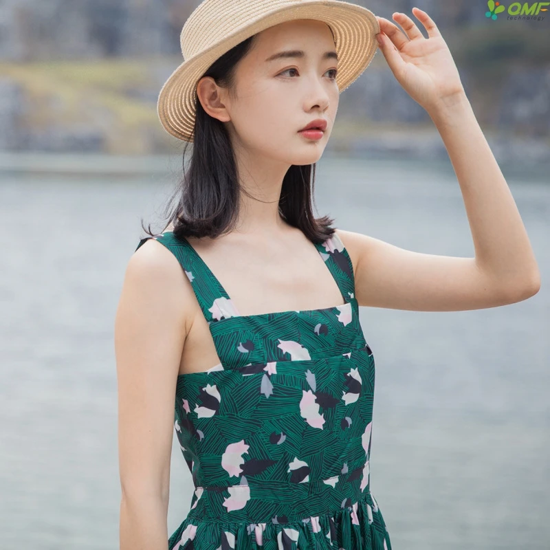 2018 Green Strap Dress Floral Women Summer Slim Hot Sundress Dresses Sleeveless Casual Vestidos Boho Style Plus Size | Женская одежда