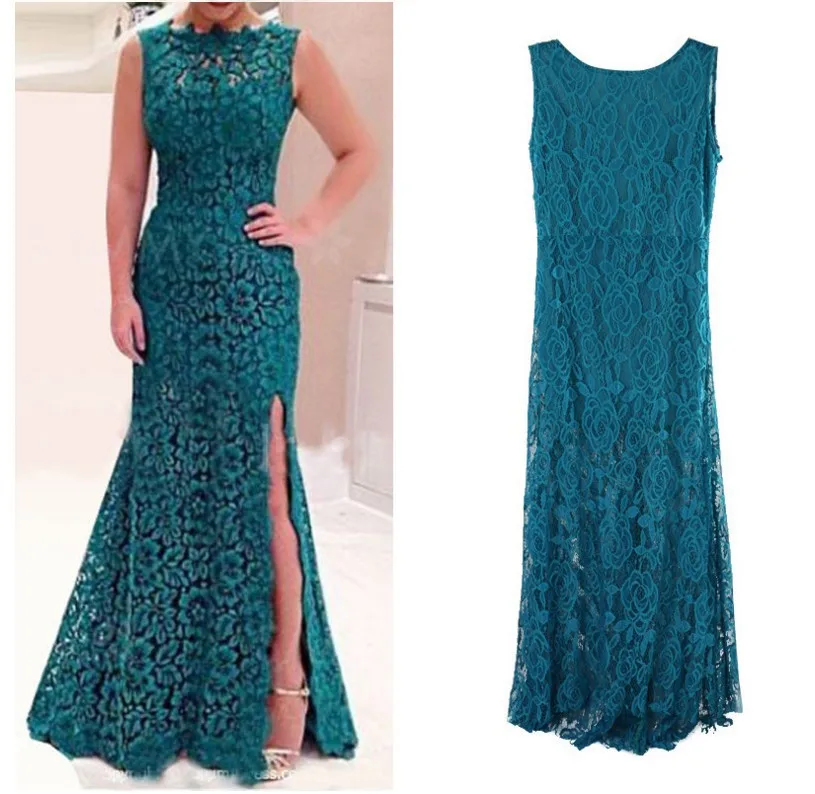 Sleeveless Lace Maxi Party Club Dresses for Women O Neck Hollow Out Asymmetrical Summer Sexy Solid Dinner Vestidos|Женские платья| |