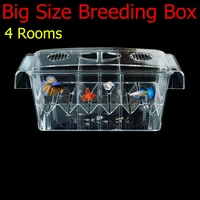 big size acrylic aquarium floating breeding box 4 rooms double layers multifunction breeding isolation box for guppy betta at002