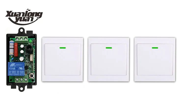 Xuanlongyuan AC220V 1ch Беспроводной Дистанционное управление коммутатора приемник + стены