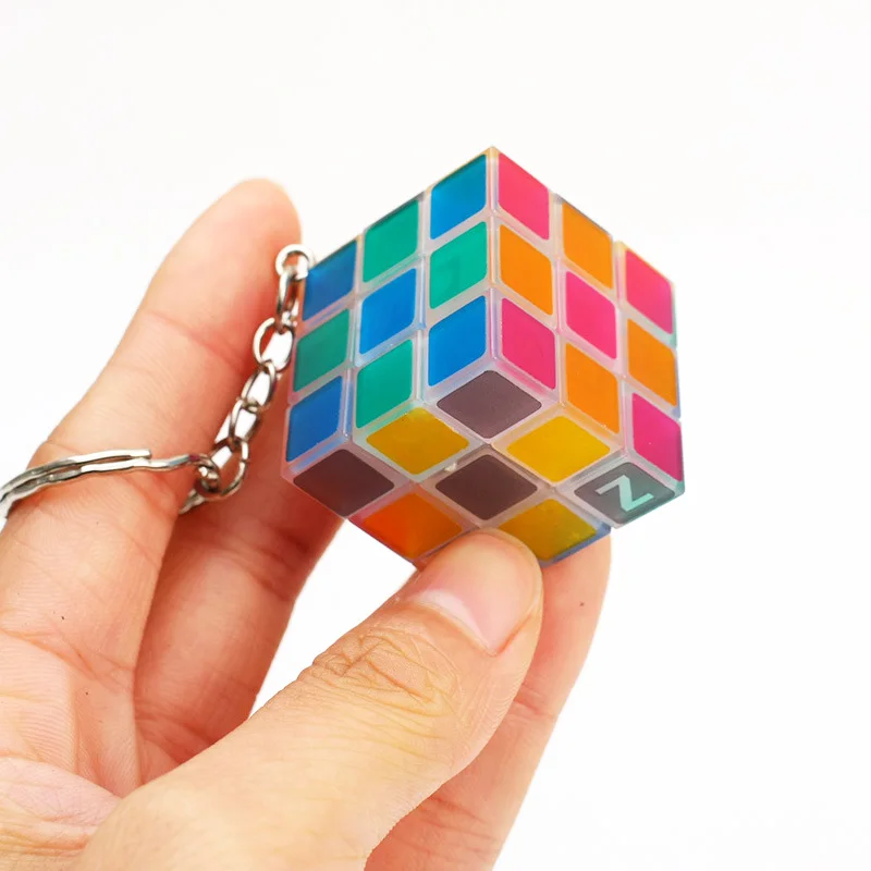 Мини брелок светящийся куб 3 см портативный светящийся в темноте Cubo Magico Neo головоломка Классические игрушки для детей лучшие подарки