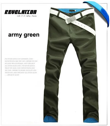 2015 Hot sale men's casual cotton pants Slim Fit Straight Style high quality fashion new design 9 colors size 29~34 | Мужская одежда