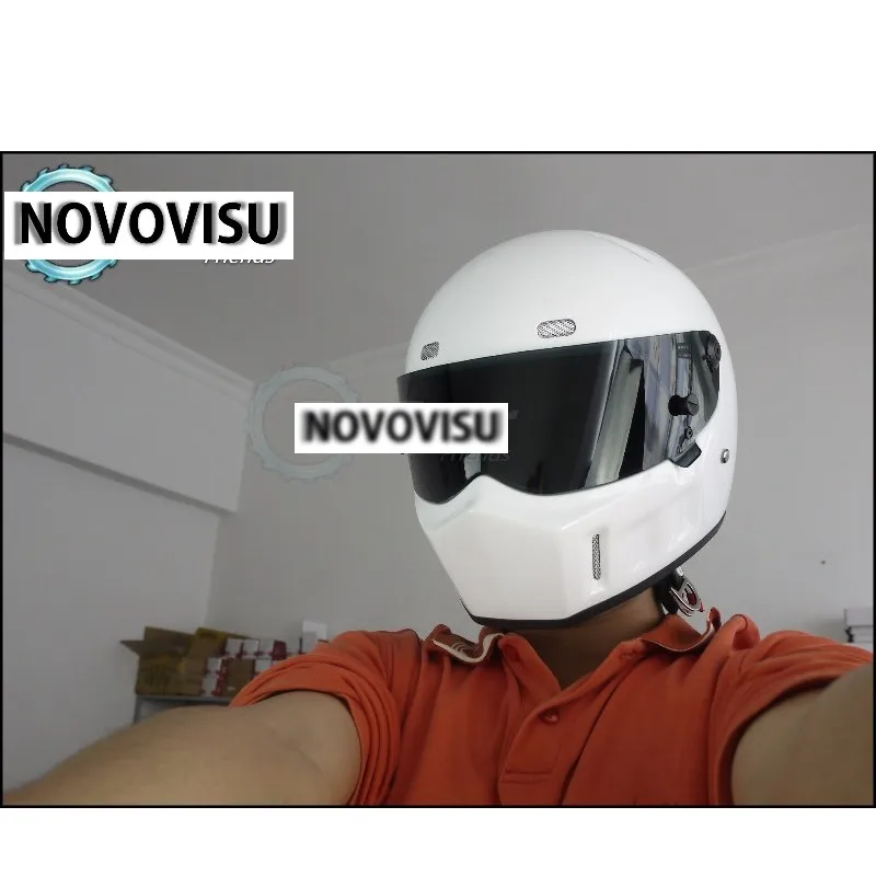 NOVOVISU Стиг 1 шлем Casco De 2002 2003 белый цвет с черным козырьком для / 2 сезон