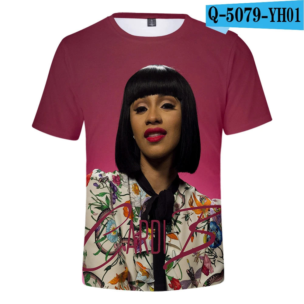 17 LUCKYFRIDAYF Забавные милые 3d футболки Rapper Cardi B Модные мужские и женские футболки Топы с коротким рукавом 3D футболки толстовки - Цвет: 17