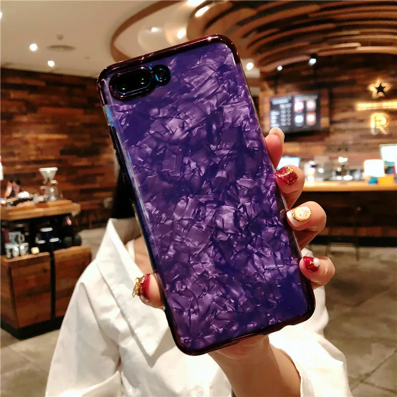 Блестящий блестящий Мраморный чехол для телефона Huawei Honor 10 9 9i 8 7X 7C Y6 Y7 Prime 2018 iphone 7