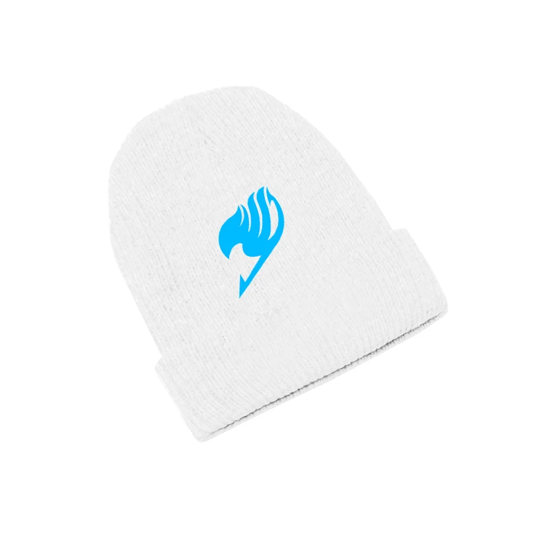 White Noctilucence Мода унисекс аниме Фея хвост светящаяся Гильдия Beanie ХЛОПОК Вязаные Лыжные Лыжная шапочка зимняя шапка для косплея теплая девочка подарок на день Святого Валентина - Цвет: White Noctilucence