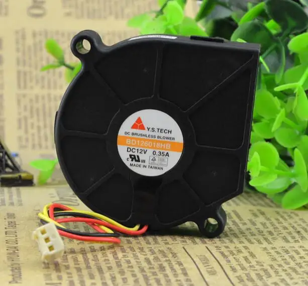60*60*18 мм 12V 0.35A BD126018HB три провода турбо вентилятор