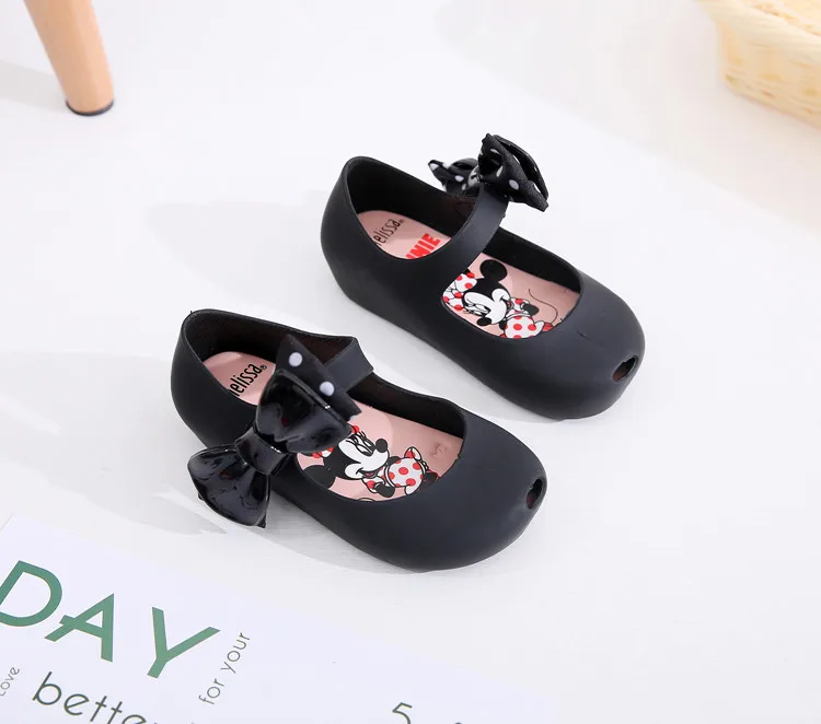 Мини Босоножки Мелисса для девочек с Микки бантом melissa обувь детей sandalia infantil