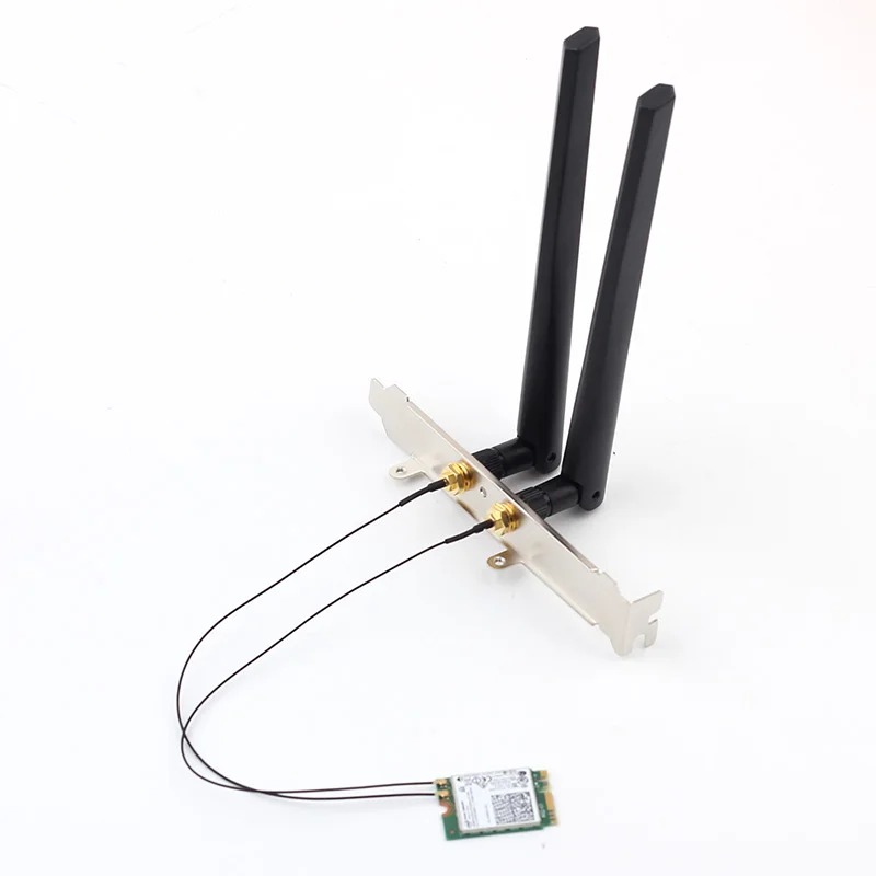 AX200 with antennas 2400 Мбит/с двухдиапазонный Wi-Fi 6 беспроводной Wi-Fi карта адаптер для Intel AX200NGW NGFF M.2 802.11ax с BT5.0 для AX200ac с антенной - Цвет: AX200 with antennas