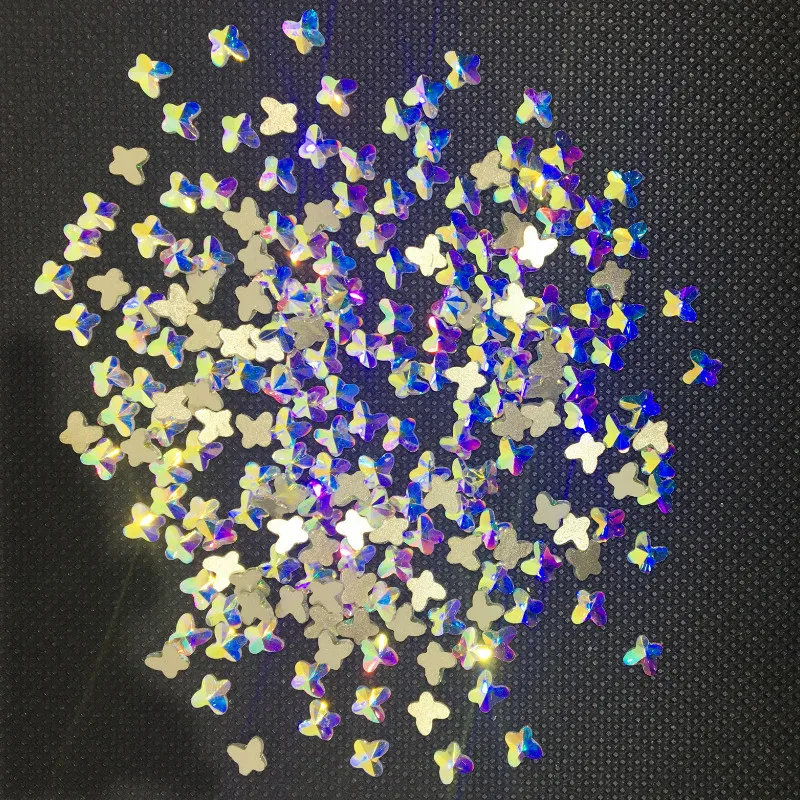 20Pcs Butterfly Nail Art Rhinestone Decorations 3d Kawaii Dekors Rainbow Cristals Jewelry NailArt Studs Design Cute Accessories | Красота и