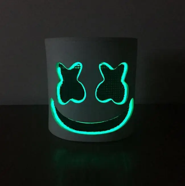Закрученный сахар Dj Marshmello световой светодиодный маска шлем Косплэй опора для ночного клуба Электрический слог сто DJ Бар вечерние Rave оборудования