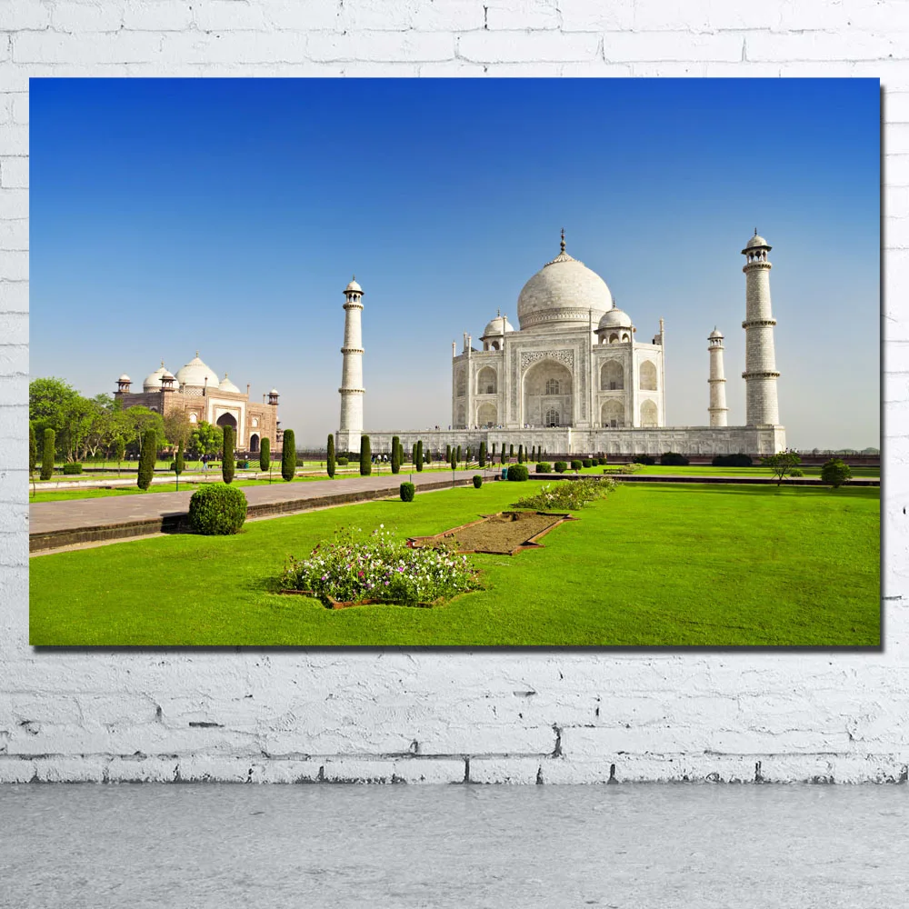 

Декоративные картины старинные здания Тадж-городской пейзаж изображение напечатано холст ткань Wall Art плакат