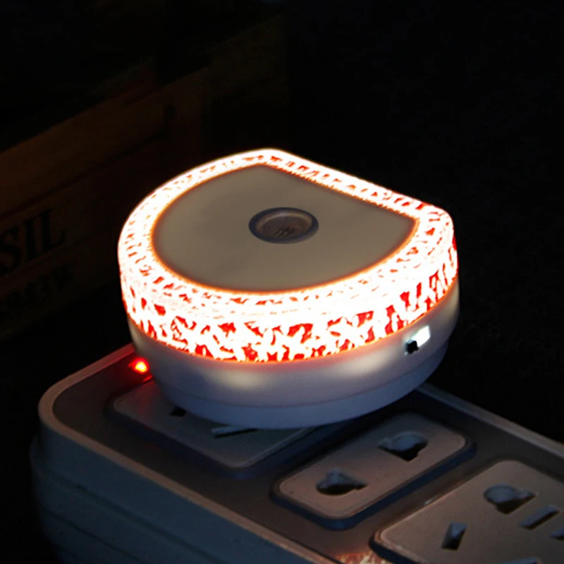 

US/EU Plug Blue/Red LED Night Light Lamp Dual USB Port for Bedroom Bathroom Kitchen Hallway Stairs USB Plug Under Cabinet Light