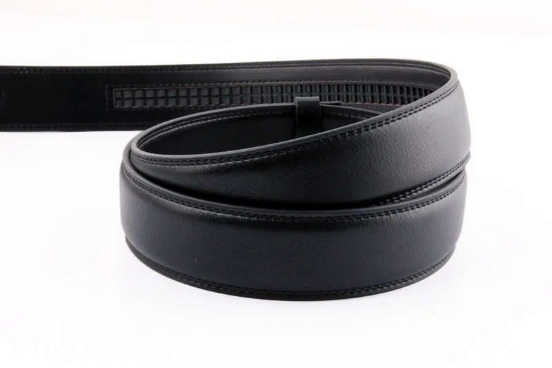 Мужской кожаный ремень VOHIO Черный Автоматический деловой с широкой веревочной