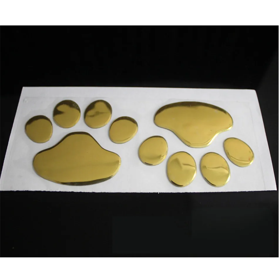 2 шт. автомобильный стикер собачья лапа 3D животное собака кошка медведь следы ПВХ