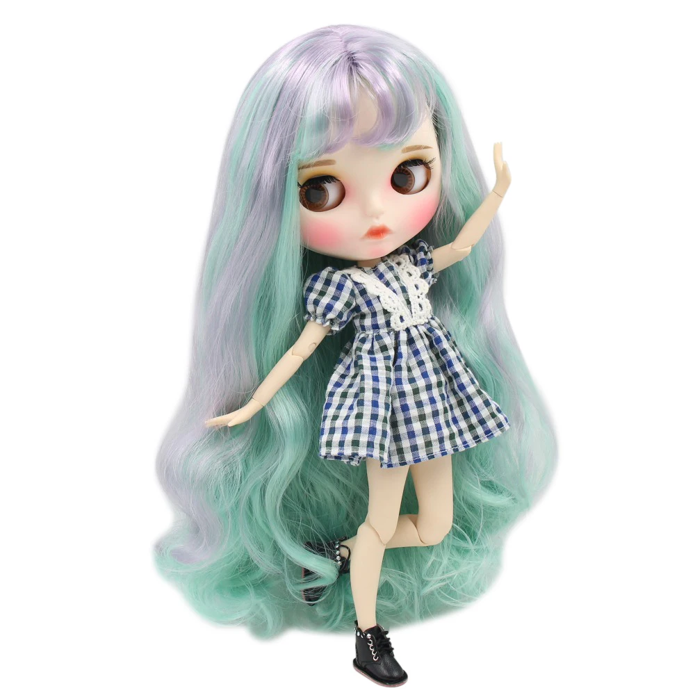 Ледяной DBS Blyth кукла 1/6 bjd белая кожа совместное тело матовое лицо с бровью