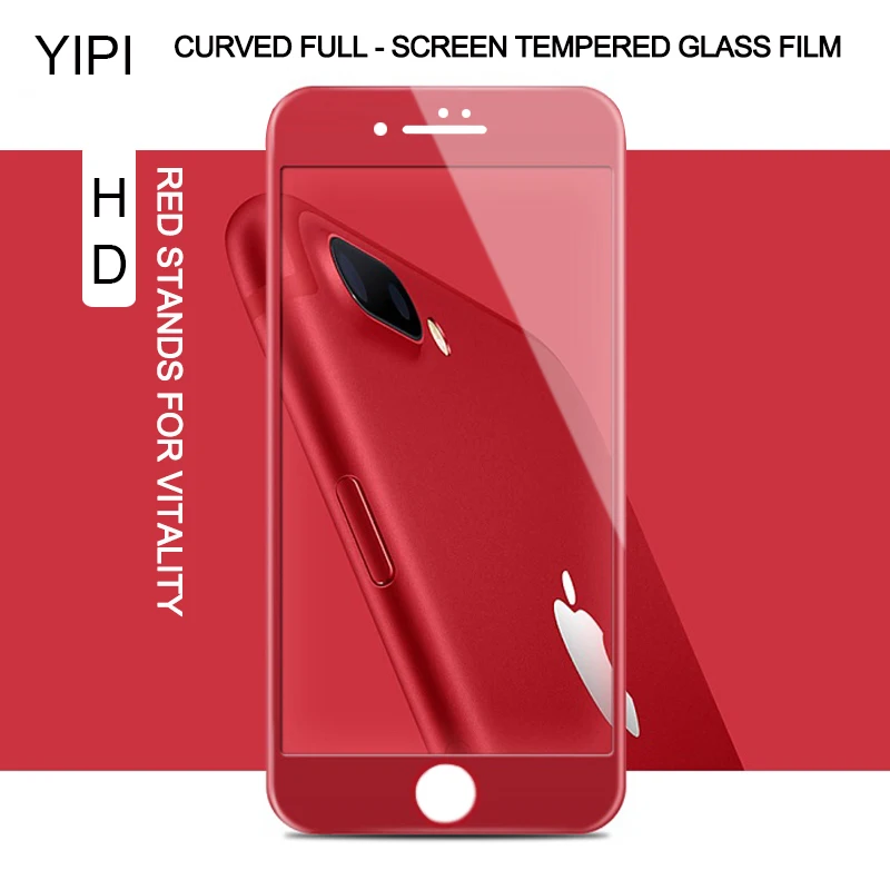 

YIPI For Iphone7 Plus 3D tempered glass Protective Film 0.26mm 9H Tempered Glass for Iphone 7Plus Screen Protector Free shipping