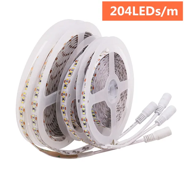 204 LEDS DC 12 В 3014 Светодиодная лента супер яркий 560 светодиодный s/m 204 светодиодный s/m Водонепроницаемый светодиодный светильник лампа для внутреннего украшения дома холодный белый 5 м/лот - Испускаемый цвет: 204 LEDS