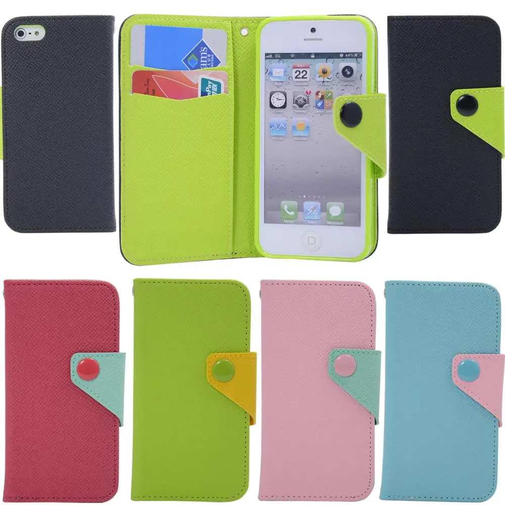 New PVC Wallet Pouch Soft Skin Case Cover For iPhone 5/5s/se | Мобильные телефоны и аксессуары