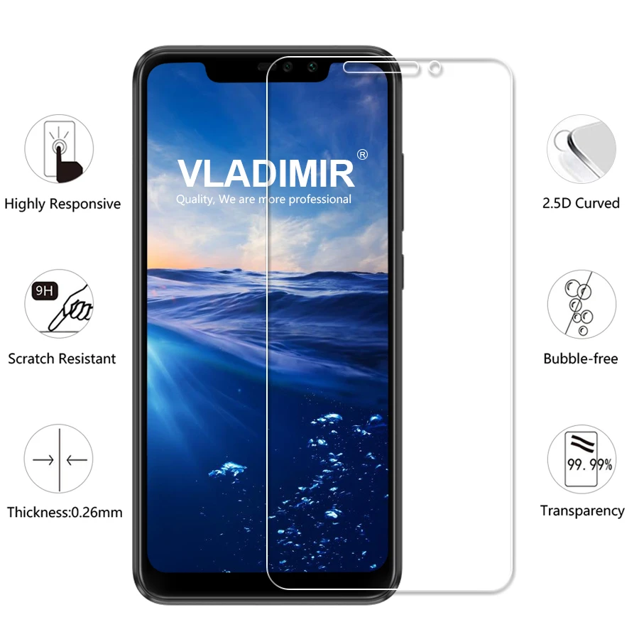 Vladi mi r 9 H 2.5D закаленное Стекло для Xiaomi красный примечание 6 Pro Экран протектор Redmi