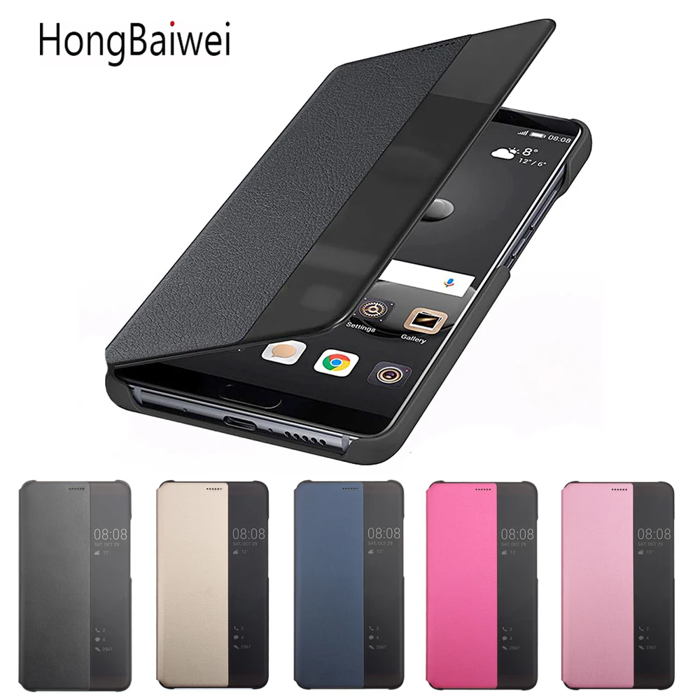 Роскошный умный вид тонкая откидная крышка Кожанный чехол для Huawei mate 10 Pro 6 0 5 9 Ascend