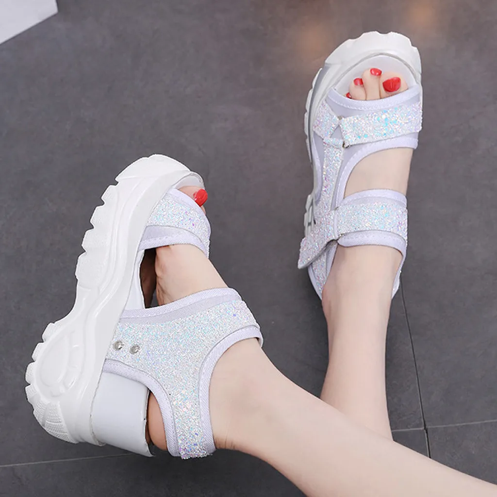 SAGACE/летние сандалии для девочек Обувь на танкетке Женские модные с открытым