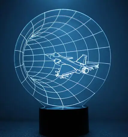 Plane 7 Самолет Fly Earth 3D лампа 7 цветов изменить сенсорный выключатель ночной Светильник ламинария атмосферная лампа в спальне новинка подарок лава лампа - Испускаемый цвет: Plane 7