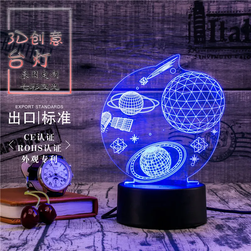 3D Led Novety освещение творческий Подарочный ночник настольная лампа прикроватная космический свет Led дома коридор, отель вечерние атмосфера огни