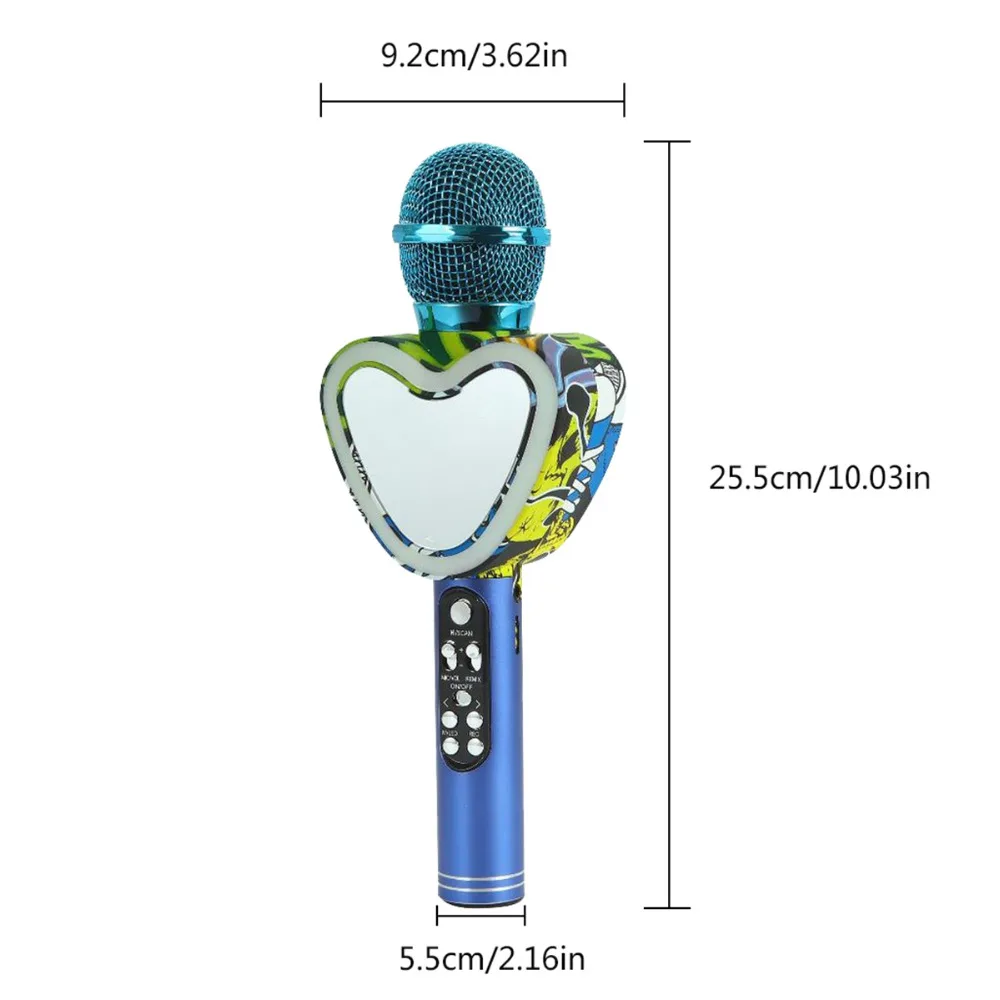 Беспроводной Bluetooth караоке Microphone3-in-1 портативный ручной микрофон Домашняя