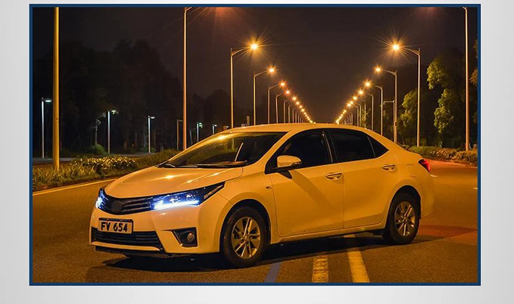 Легкая светодиодная фара в сборе для Toyota Corolla левая и правая сторона DRL дневные ходовые огни сигнал