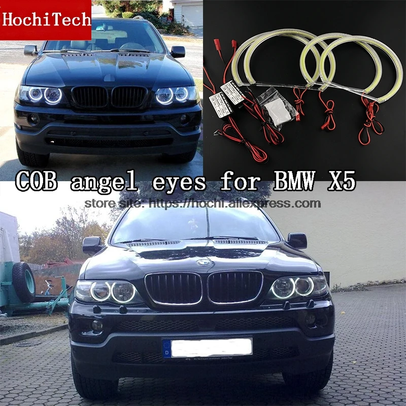 Высокое качество COB Led Light White Halo Cob Angel Eyes Ring Error Free для BMW X5 E53 1999 2000 2001 2002 2003 2004 |