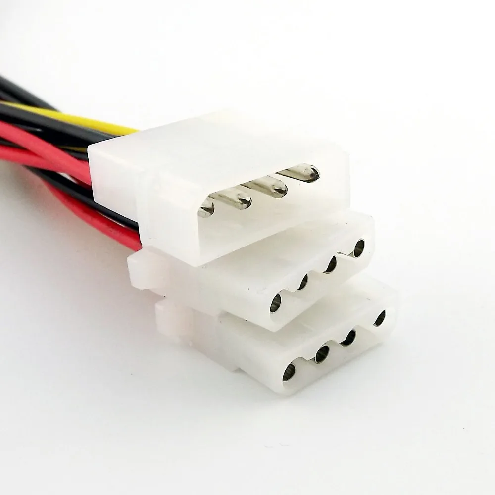 1x IDE 4 контактный разъем Molex Male для 2x Женский Y разветвитель Удлинительный кабель