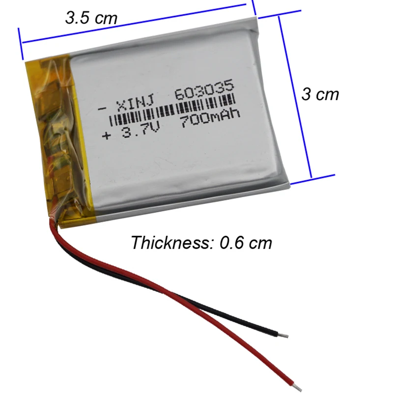 XINJ 3 7 V 700 mAh литий-полимерная батарея Li ion li-po для электронной книги MP5/MP4