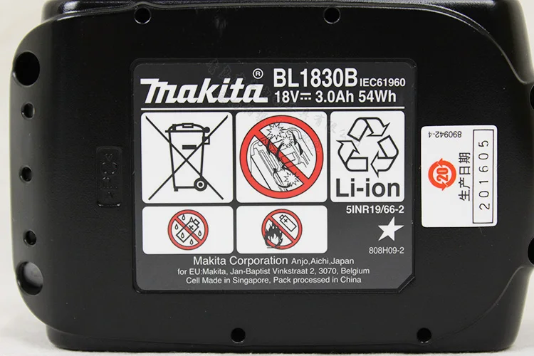 Последний Оригинал Япония DCL180RFW перезаряжаемый пылесос литиевая батарея 18V 3.0Ah 54Wh