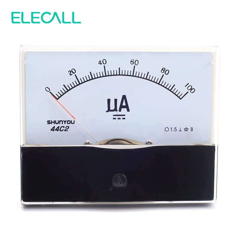 ELECALL 44C2 100uA Амперметр аналоговый измеритель тока механический амперметр