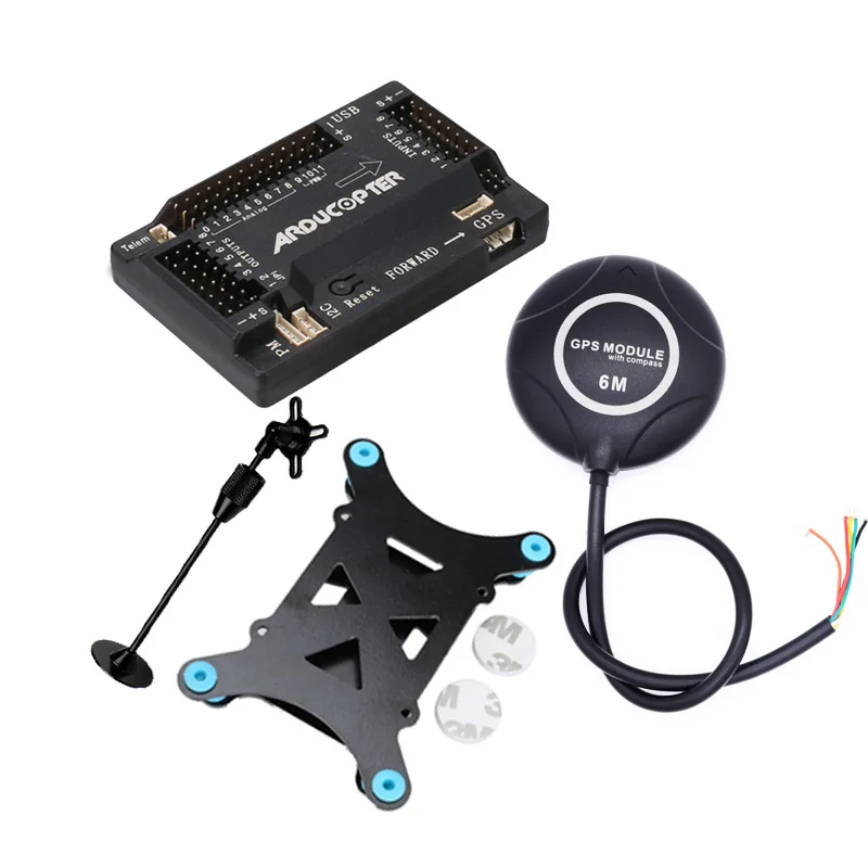 Vertical pin APM2.8 APM 2,8 Контроллер полета Ardupilot+ 6M gps встроенный компас+ gps подставка+ амортизатор для радиоуправляемого мультикоптера - Цвет: Vertical pin