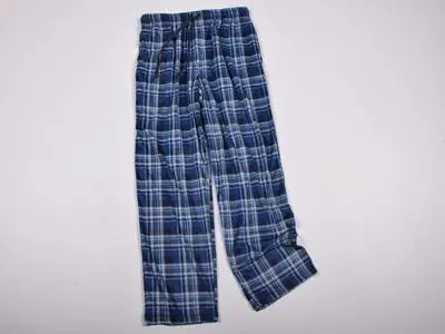 Dark blue Plaid Брюки для мужчин зимние двухсторонние бархатные брюки мужские домашние брюки для сна - Цвет: Dark blue Plaid