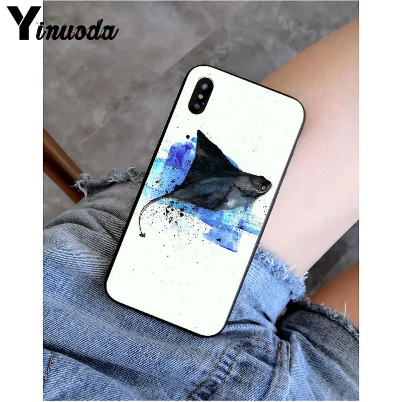 Yinuoda животных Манта DIY чехол для телефона Apple iPhone 8 7 6 6S Plus X XS Макс 5 5S SE XR крышка |