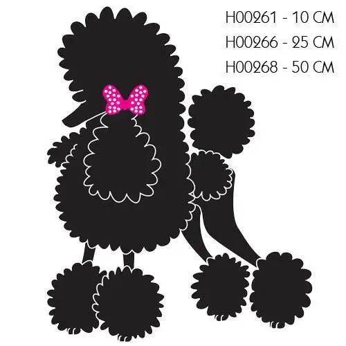 ADHESIVE standard poodle with TIE WITH 10 CM BLACK | Канцтовары для офиса и дома