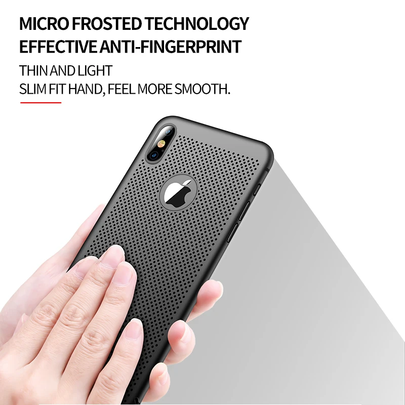iHaitun Luxury Case For iPhone 11 Pro Max Cases Hollow Heat Dissipation Back Cover XS MAX XR X 10 7 8 Plus Hard PC | Мобильные