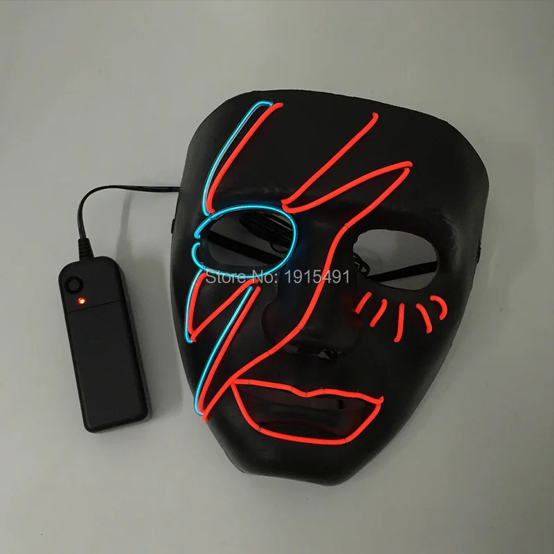 Светящаяся Devilface Shuffle светящаяся жуткая маска праздничные огни светодиодная
