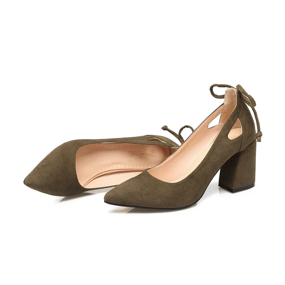 

Asumer 2020 fashion new arrival women shoes pointed toe shallow ladies pumps square heel spring autumn high heels shoes big size